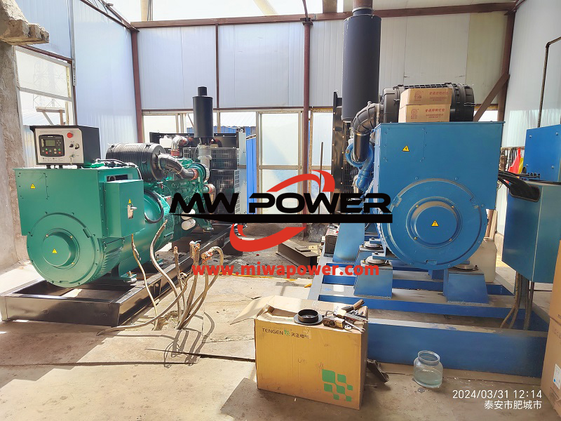 Generador Weichai de 400 kw instalado en una fábrica de vidrio